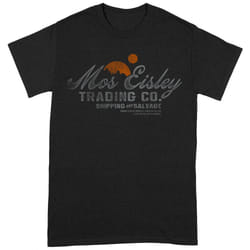 Star Wars Unisex Adult Mos Eisley Trading Co T-Shirt - S, Black/Orange/Grey