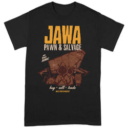 Star Wars Unisex Adult Jawa Pawn & Salvage T-Shirt - XXL, Black/Yellow/Brown