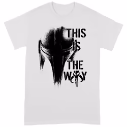 Star Wars: The Mandalorian Unisex Adult This Is The Way Helmet T-Shirt - XXL, White/Black