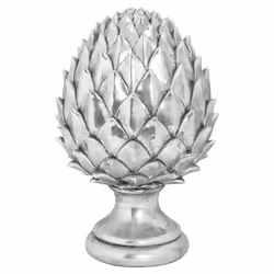 Hill Interiors Ceramic Pinecone Ornament - 40cm x 20cm x 20cm, Silver