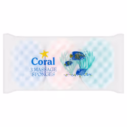 Coral Massage Sponge (Pack of 3)