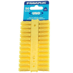Rawlplug Universal Wall Plug (Pack of 96) - 24mm x 5mm, Yellow