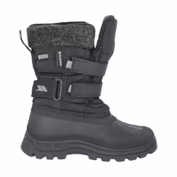 Trespass Childrens Boys Strachan II Waterproof Touch Fastening Snow Boots - 3 Youth UK, Black X