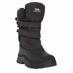 Trespass Childrens Boys Strachan II Waterproof Touch Fastening Snow Boots - 3 Youth UK, Black X