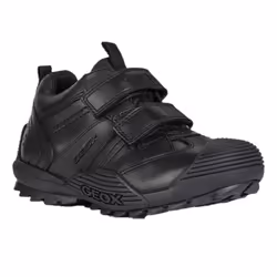 Geox Childrens/Kids J Savage A Leather School Shoes - 11.5 UK Child, Black