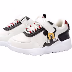 Disney Childrens/Kids Mickey Mouse Trainers - 9 UK Child, White/Black
