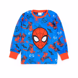 Spider-Man Childrens/Kids Fleece Long Pyjama Set - 2-3 Years, Blue/Red