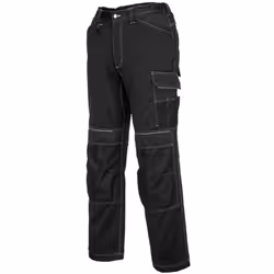 Portwest Mens PW3 Stretch Lightweight Cargo Trousers - 42R, Black