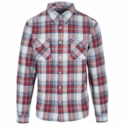 Trespass Mens Wrothamton Shirt - L, Raspberry Check