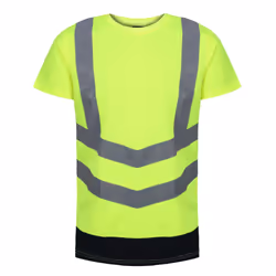 Regatta Mens Pro High-Vis Short-Sleeved T-Shirt - 3XL, Yellow/Navy