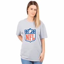 NFL Womens/Ladies Shield T-Shirt - S, Grey/Blue/Red