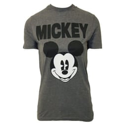 Disney Womens/Ladies Mickey Mouse Face T-Shirt - XL, Charcoal Grey