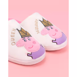 Peppa Pig Womens/Ladies Queen Mummy Pig Slippers - 5 UK-6 UK, Cream/Pink/Purple