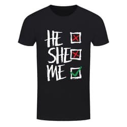 Grindstore Mens He She Me T-Shirt - 3XL, Black/White
