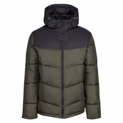 Regatta Mens Regime Insulated Padded Jacket - L, Dark Khaki/Black