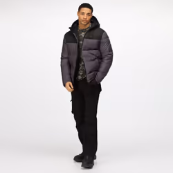 Regatta Mens Regime Insulated Padded Jacket - S, Iron/Black