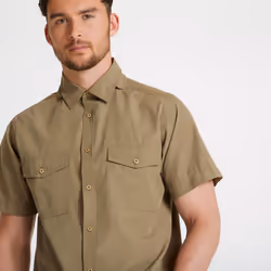 Craghoppers Mens Expert Kiwi Short-Sleeved Shirt - L, Pebble