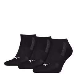Puma Unisex Adult Cushioned Trainer Socks (Pack of 3) - 2.5 UK-5 UK, Black/White