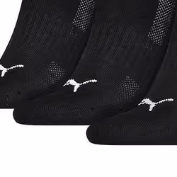 Puma Unisex Adult Cushioned Trainer Socks (Pack of 3) - 2.5 UK-5 UK, Black/White