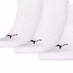 Puma Unisex Adult Cushioned Trainer Socks (Pack of 3) - 2.5 UK-5 UK, White/Black