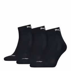 Puma Unisex Adult Cushioned Ankle Socks (Pack of 3) - 2.5 UK-5 UK, Black/White