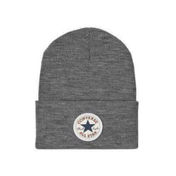 Converse Unisex Adult Chuck Embroidered Patch Beanie - One Size, Grey Heather