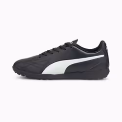 Puma Mens King Hero 21 TT Leather Astro Turf Trainers - 7 UK, Black/White