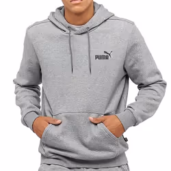 Puma Mens ESS Hoodie - XS, Grey Heather