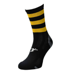 Precision Childrens/Kids Pro Hooped Socks - 8 UK Child-11 UK Child, Black/Amber