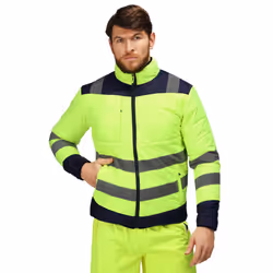Regatta Mens Baffled Hi-Vis Thermal Top - 2XL, Yellow/Navy