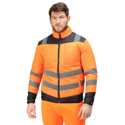 Regatta Mens Baffled Hi-Vis Thermal Top - 2XL, Orange/Navy