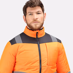 Regatta Mens Baffled Hi-Vis Thermal Top - 2XL, Orange/Navy