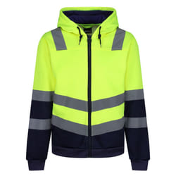Regatta Mens Pro Hi-Vis Full Zip Jacket - XL, Yellow/Navy