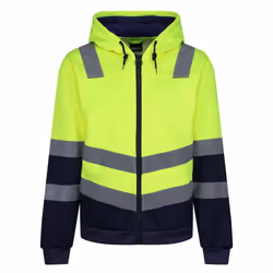 Regatta Mens Pro Hi-Vis Full Zip Jacket - L, Yellow/Navy