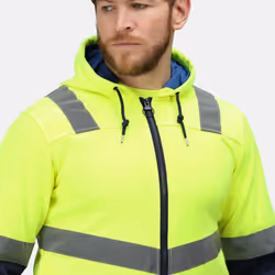 Regatta Mens Pro Hi-Vis Full Zip Jacket - L, Yellow/Navy