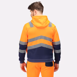 Regatta Mens Pro Hi-Vis Full Zip Jacket - M, Orange/Navy