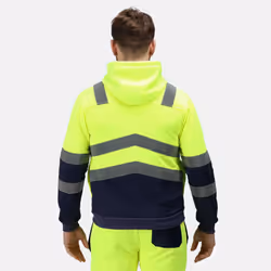 Regatta Mens Pro Hi-Vis Full Zip Jacket - 2XL, Yellow/Navy