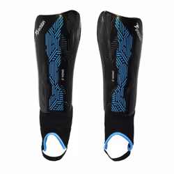 Precision Unisex Adult Origin.0 Shin Guards - XS, Black/Cyan