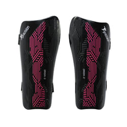 Precision Unisex Adult Origin.0 Strap Shin Guards - XS, Black/Pink