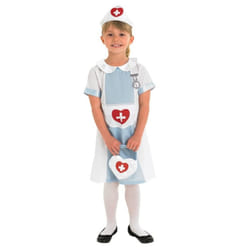 Rubies Girls Nurse Costume - M, White/Blue/Red