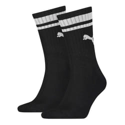 Puma Unisex Adult Heritage Stripe Crew Socks (Pack of 2) - 6 UK-8 UK, Black/White