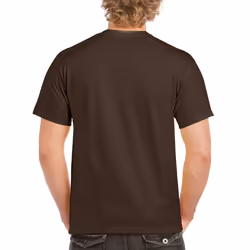 Gildan Mens Heavy Cotton Short Sleeve T-Shirt (Pack Of 5) - XL, Dark Chocolate