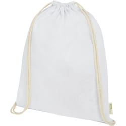 Bullet Orissa Organic Cotton Drawstring Bag - One Size, White