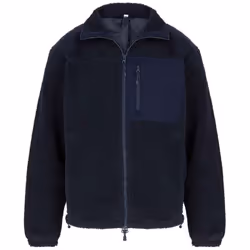 Front Row Unisex Adult Sherpa Recycled Fleece Jacket - XS, Navy