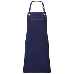 Premier Barley Recycled Full Apron - One Size, Navy/Camel