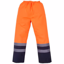 Yoko Unisex Adult Hi-Vis Waterproof Over Trousers - 3XL, Orange/Navy