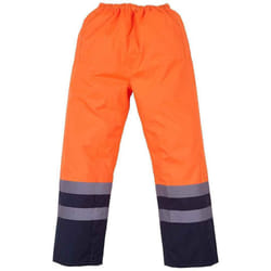 Yoko Unisex Adult Hi-Vis Waterproof Over Trousers - 3XL, Orange/Navy