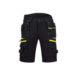 Portwest Mens Detachable Holster Pocket Shorts - 32R, Black
