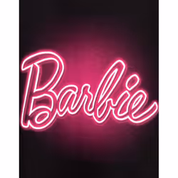 Barbie Womens/Ladies Crop Top - S, Black/Neon Pink