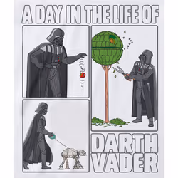 Star Wars Unisex Adult Day In The Life Of Darth Vader T-Shirt